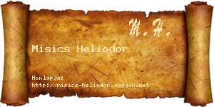 Misics Heliodor névjegykártya